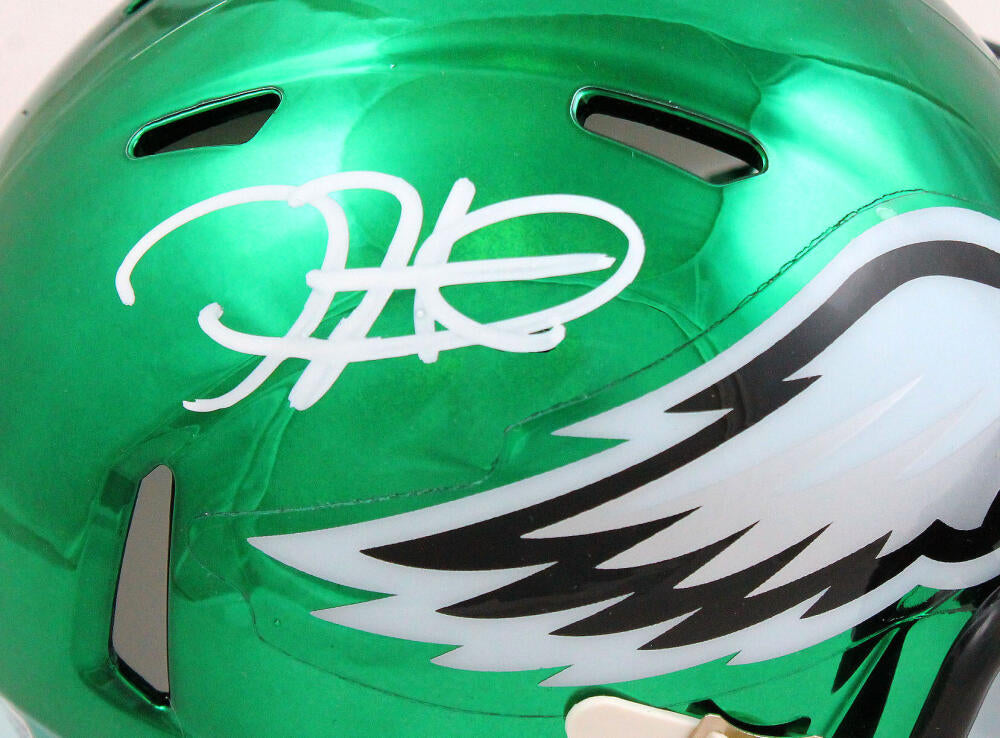 Jalen Hurts Autographed Philadelphia Eagles Camo Mini Helmet- Beckett – The  Jersey Source