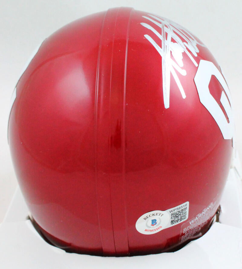 Adrian Peterson Autographed Oklahoma Mini Football Helmet