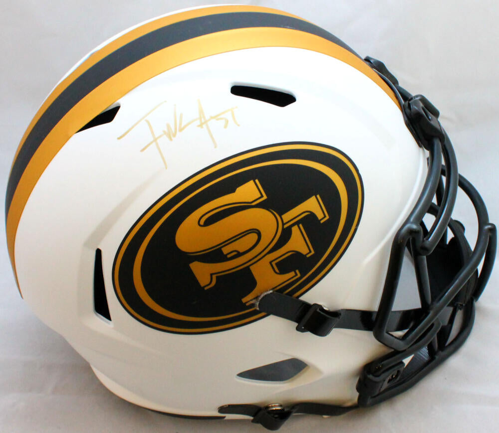 JERRY RICE Signed Autographed SF 49ERS Lunar RIDDELL Speed Mini Helmet.  FANATICS