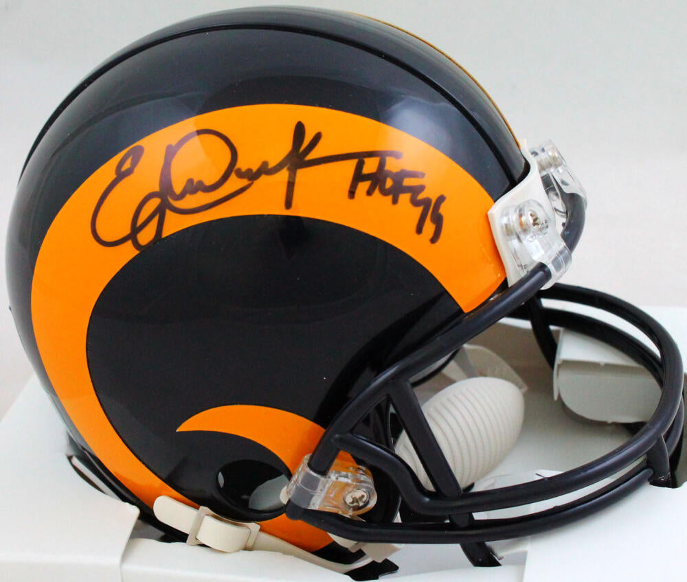 Eric Dickerson Signed Los Angeles Rams Flash Mini Helmet HOF