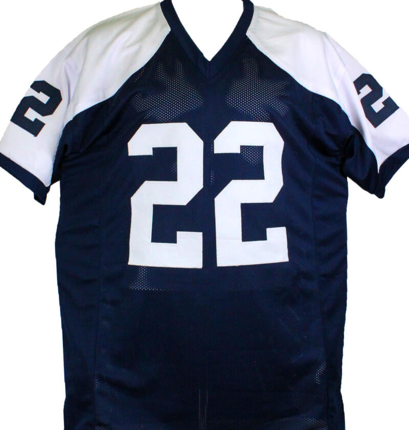 The Jersey Source Emmitt Smith Autographed White/Blue Pro Style Jersey- Beckett W Hologram *Black