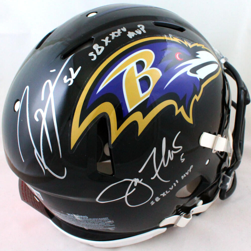 Ray Lewis Signed Baltimore Ravens Speed Authentic Camo NFL Helmet