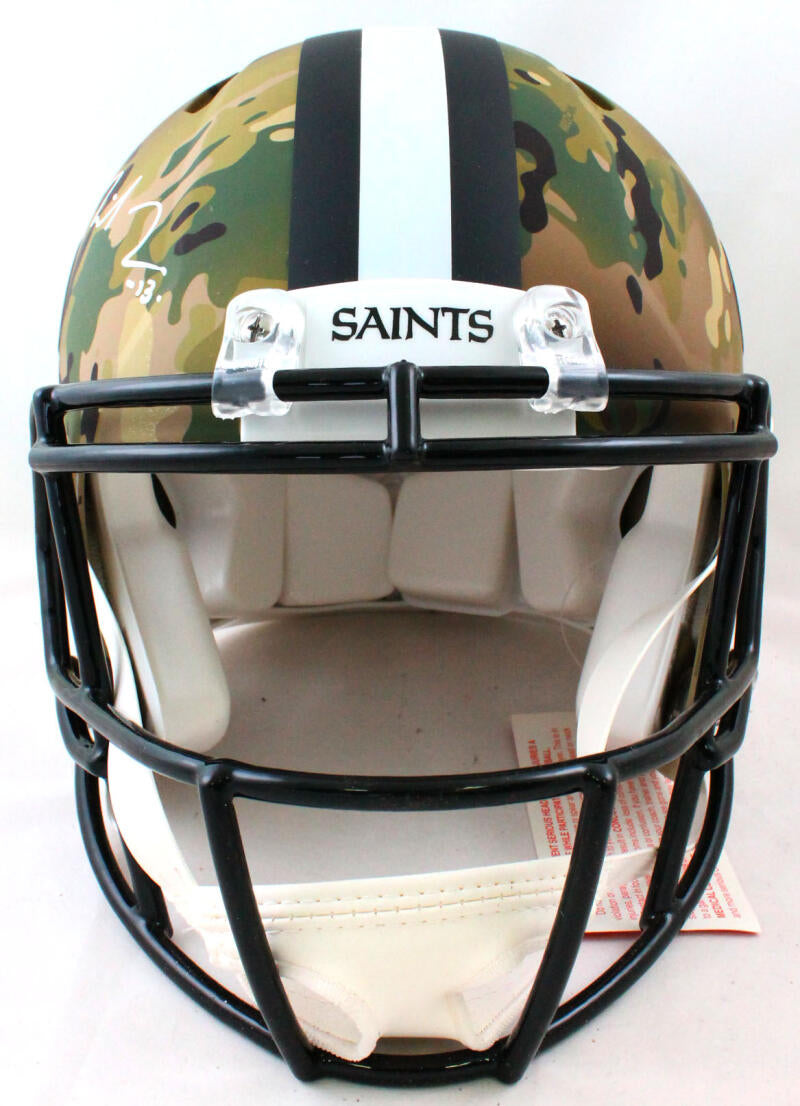 Michael Thomas Autographed Saints Authentic Camo F/S Helmet- Beckett W –  The Jersey Source