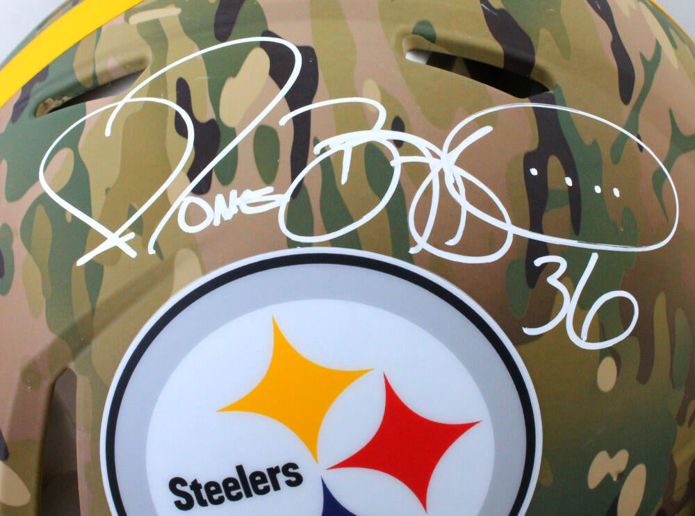 Jerome Bettis Pittsburgh Steelers Autographed Riddell CAMO