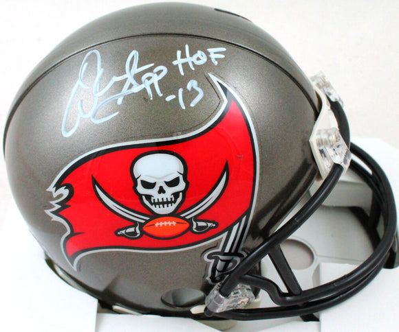 Warren Sapp Autographed Tampa Bay Buccaneers Mini Helmet w/HOF - Beckett W *White