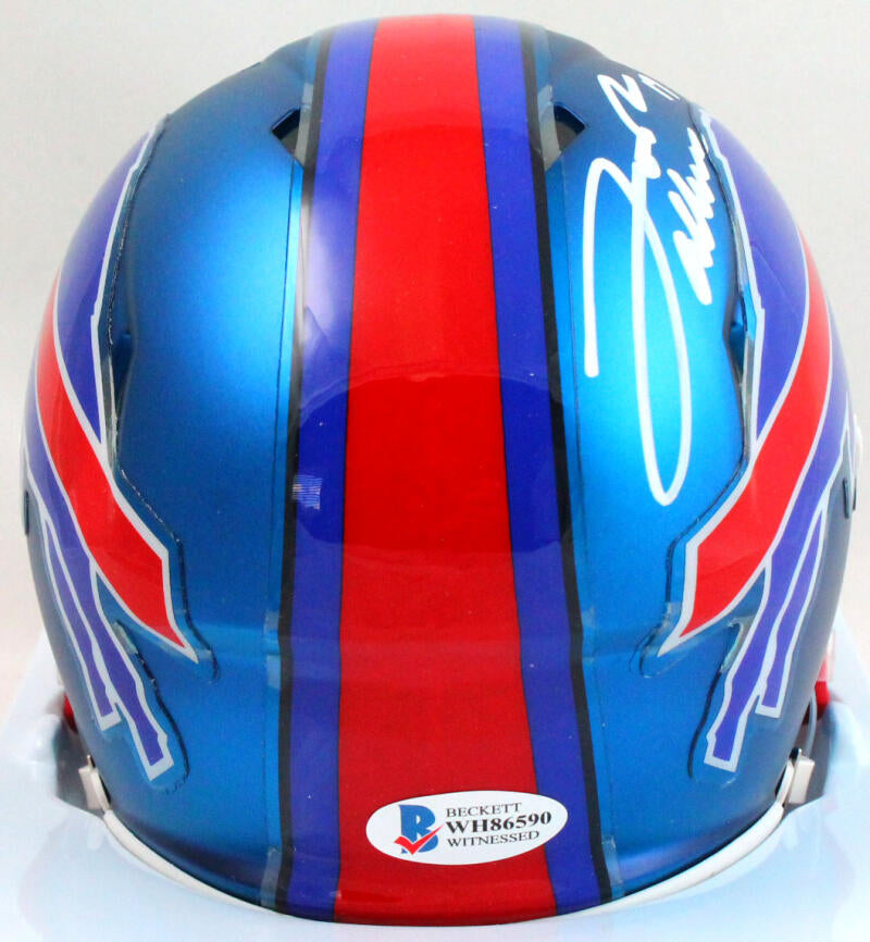 Josh Allen Buffalo Bills Signed Riddell Red Throwback Mini Helmet