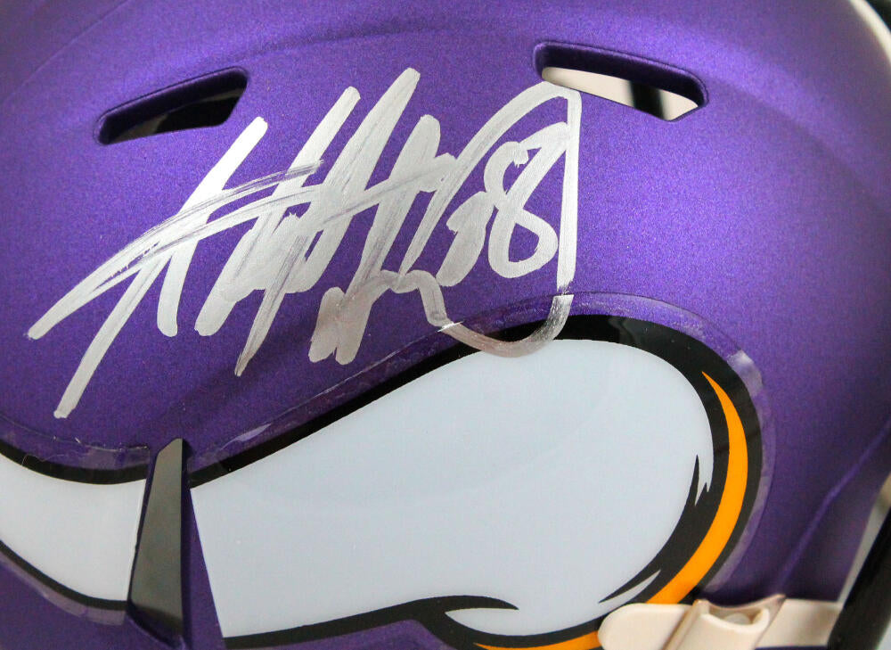 Adrian Peterson Signed Minnesota Vikings Speed Mini Helmet-Beckett W  Hologram