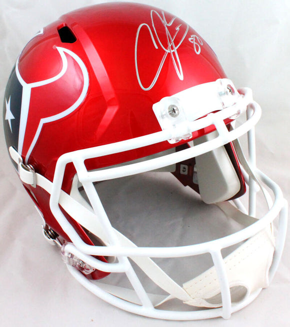 Andre Johnson Autographed Houston Texans F/S Flash Speed Helmet-JSA W Auth *Silver Image 1