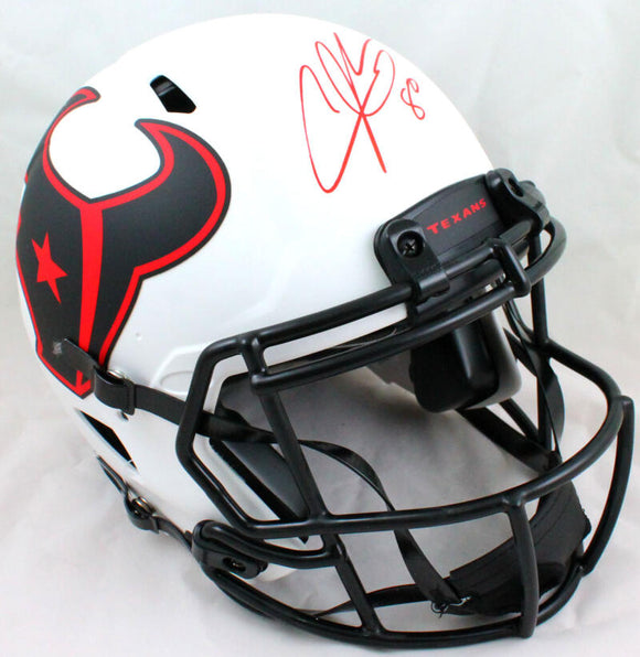 Andre Johnson Autographed Houston Texans F/S Lunar Speed Authentic Helmet-JSA W Auth *Red Image 1
