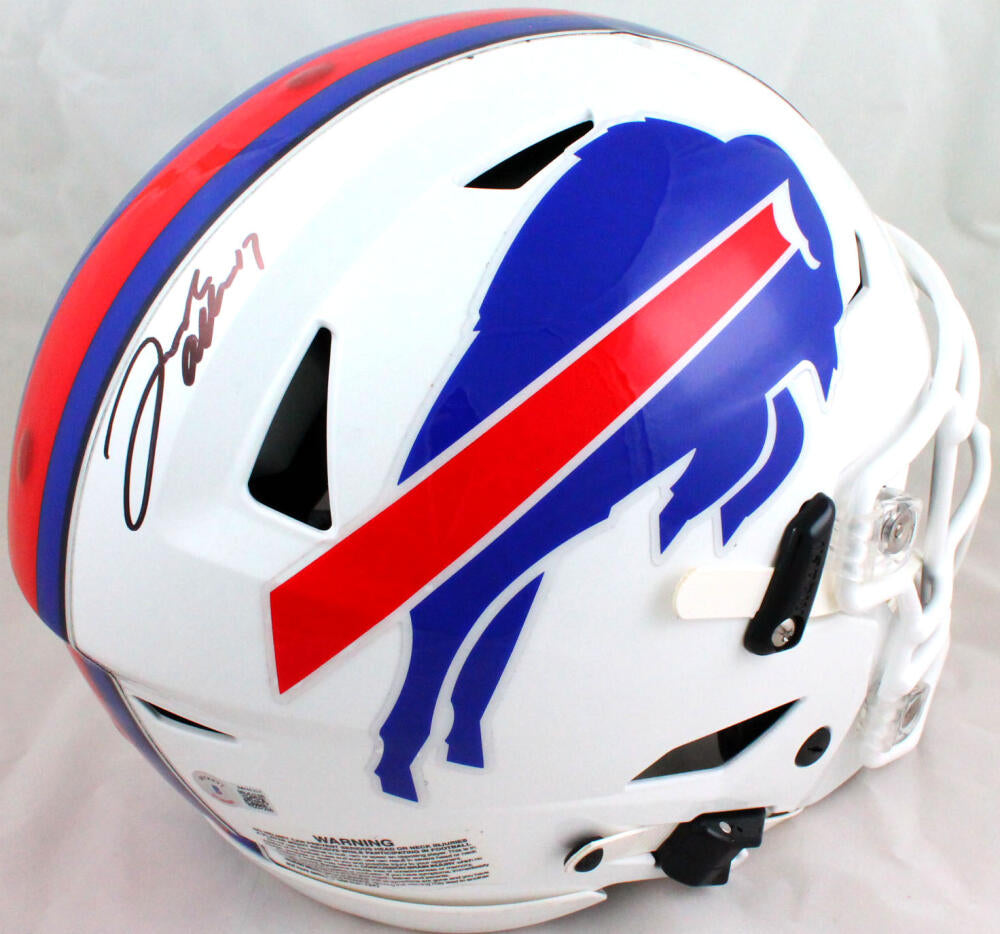 Josh Allen Signed Bills F/S Salute to Service Speed Flex Authentic  Helmet-BA W