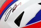 Josh Allen Autographed Buffalo Bills F/S SpeedFlex 2021 Authentic Helmet-BeckettW Hologram *Black