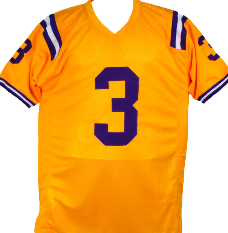 The Jersey Source Odell Beckham Autographed Yellow College Style Jersey-Beckett W Hologram *Silver