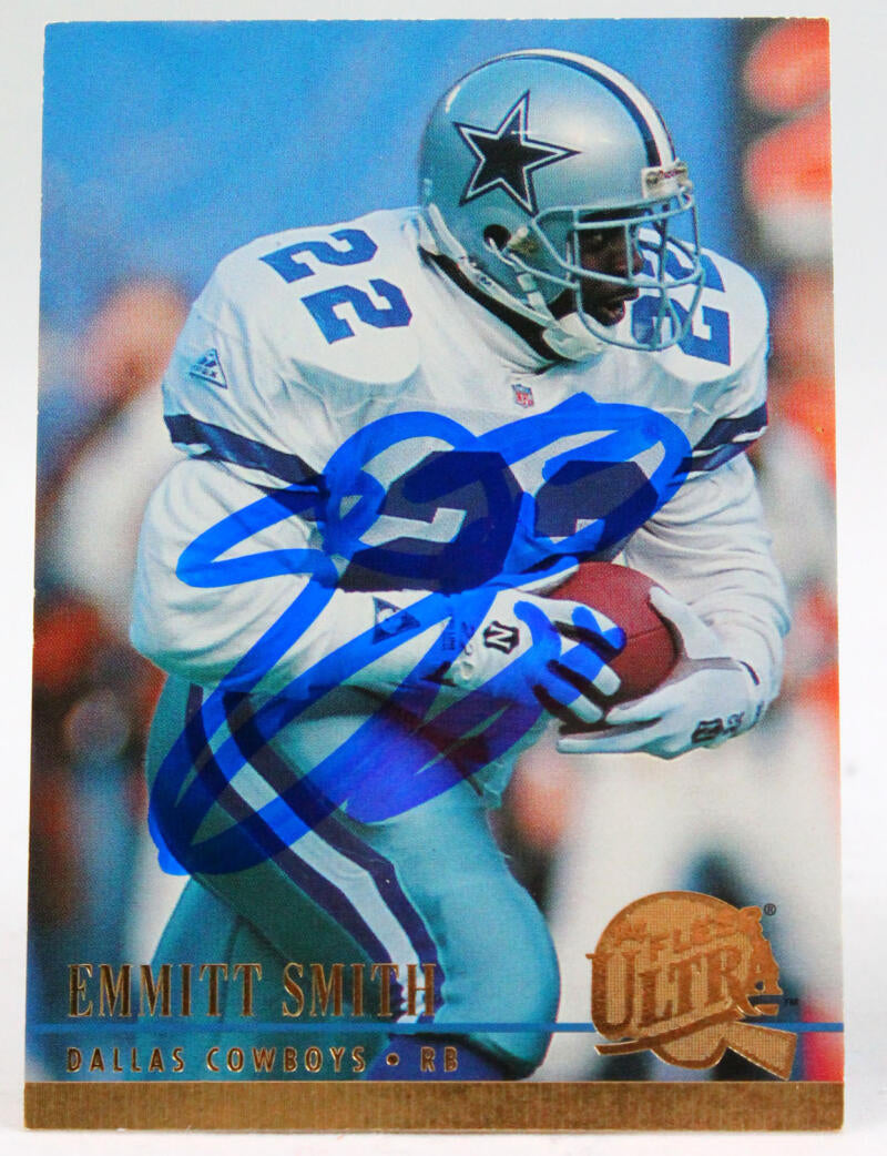 1994 Fleer Ultra #50 Emmitt Smith Auto Cowboys Autograph Beckett