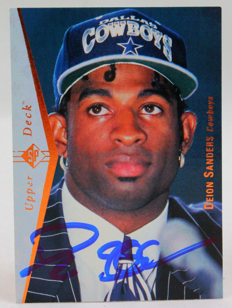 Deion Sanders Autographed/Signed Atlanta Braves 8x10 Photo Beckett