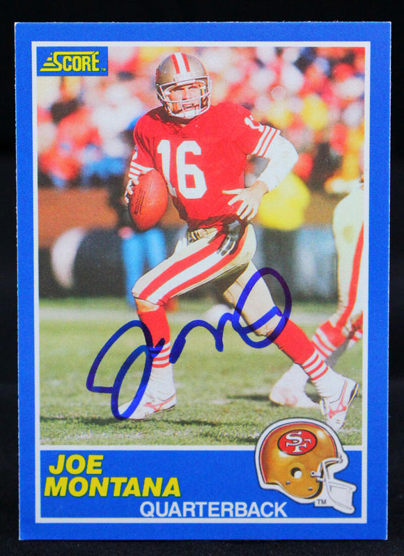 1989 Score #1 Joe Montana San Francisco 49ers Autograph Beckett Authenticated  Image 1
