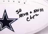 Alvin Harper Autographed Dallas Cowboys Logo Football W/ SB Champs-Beckett W Hologram