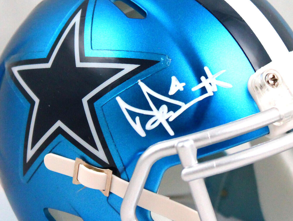 Dak Prescott Signed Cowboys Speed Mini Helmet (Beckett)