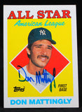 1988 Topps #386 Don Mattingly New York Yankees Autograph Beckett Authenticated  Image 1
