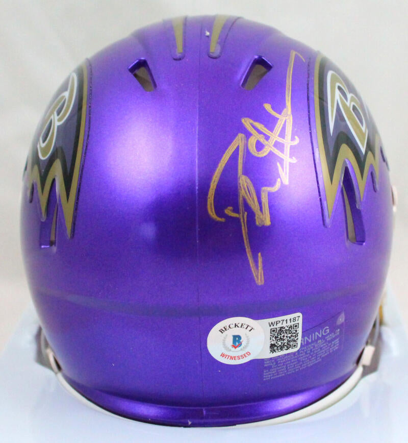 Deion Sanders Autographed Baltimore Ravens F/S Speed Helmet