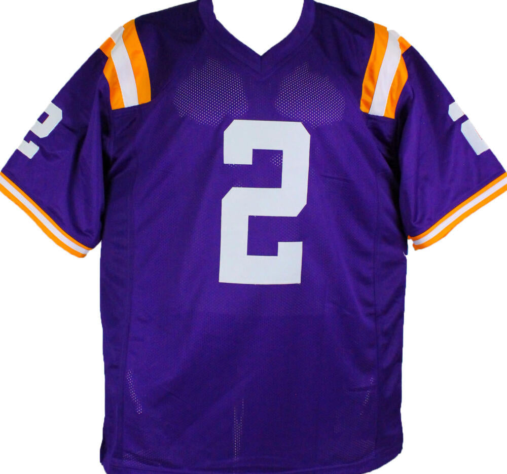 Justin Jefferson Autographed Purple College Style Jersey w/Natl Champs –  The Jersey Source