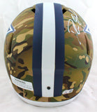 Deion Sanders Autographed Cowboys F/S Camo Speed Helmet-Beckett W Hologram *White