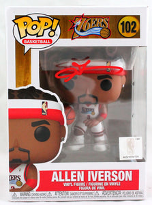Allen Iverson Autographed Funko Pop Figurine #102- JSA W *Red