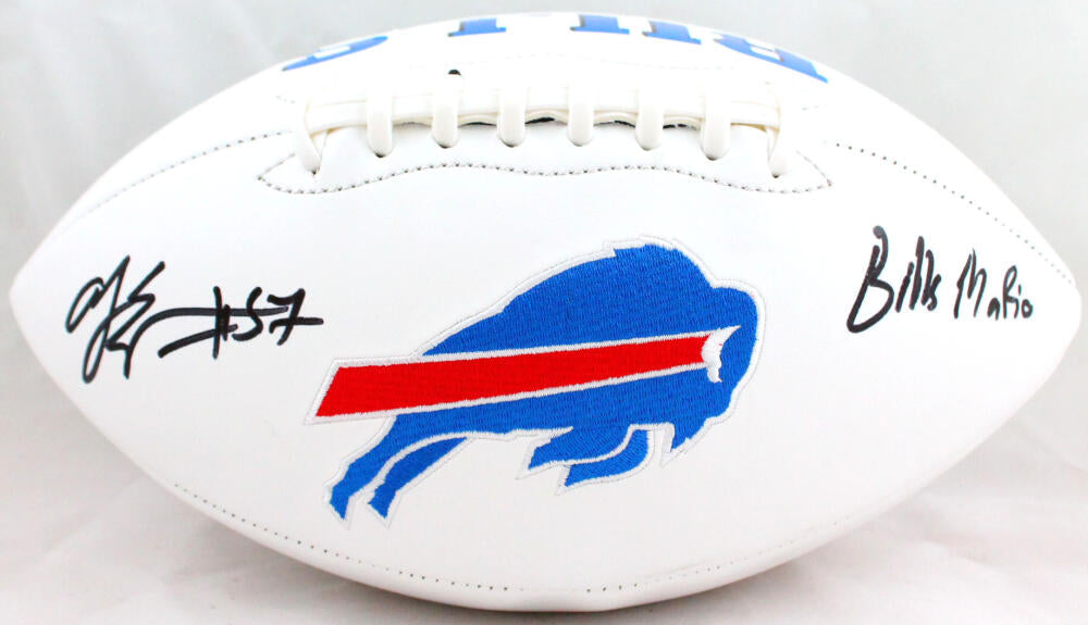 Aj Epenesa Autographed Buffalo Bills Logo Football w/Bills Mafia-Becke –  The Jersey Source