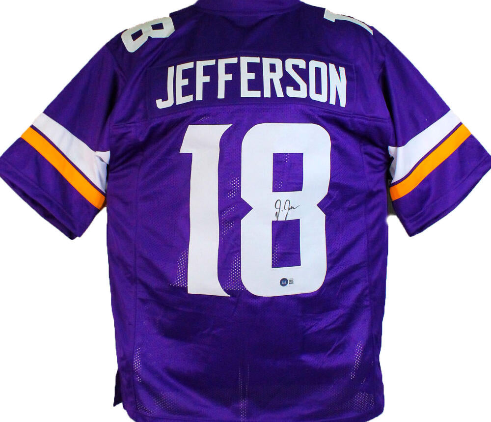 Justin Jefferson Minnesota Vikings Autographed Purple Custom