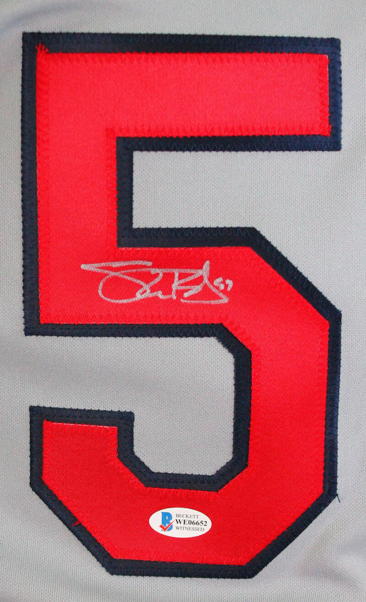 The Jersey Source Shane Bieber Autographed Cleveland Indians Grey Majestic Jersey-Beckett W