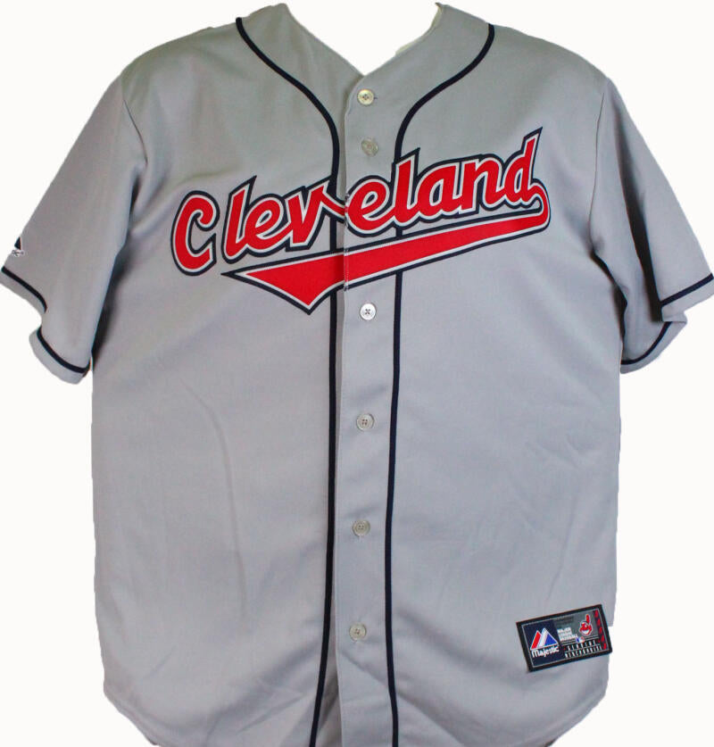Shane Bieber Autographed Cleveland Indians Grey Majestic Jersey