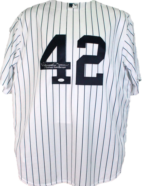 Mariano Rivera Autographed P/S New York Yankees Jersey Cool Base W/ Enter Sandman-JSA