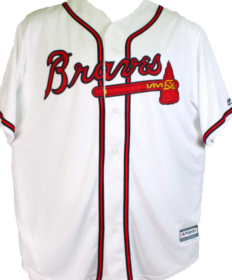 The Jersey Source Ronald Acuna Autographed Atlanta Braves White Majestic Jersey w/ROY-Beckett W Hologram