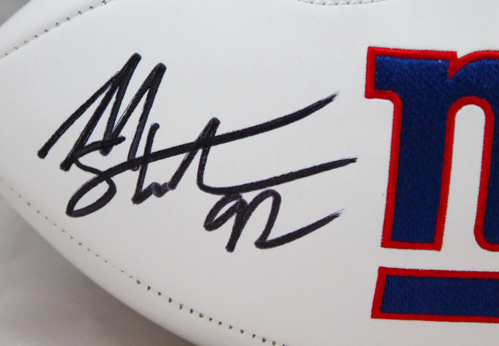 Michael Strahan New York Giants Signed New York Giants Logo