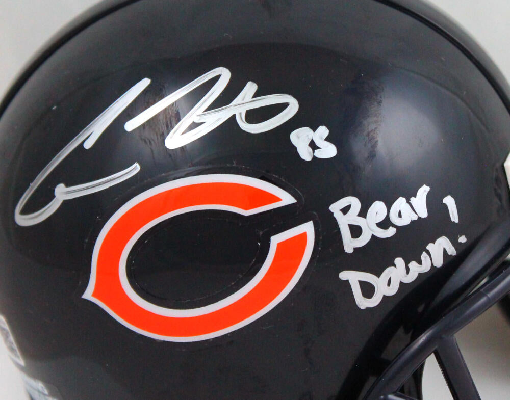 Cole Kmet Autographed/Signed Chicago Bears Mini Helmet BAS 28170