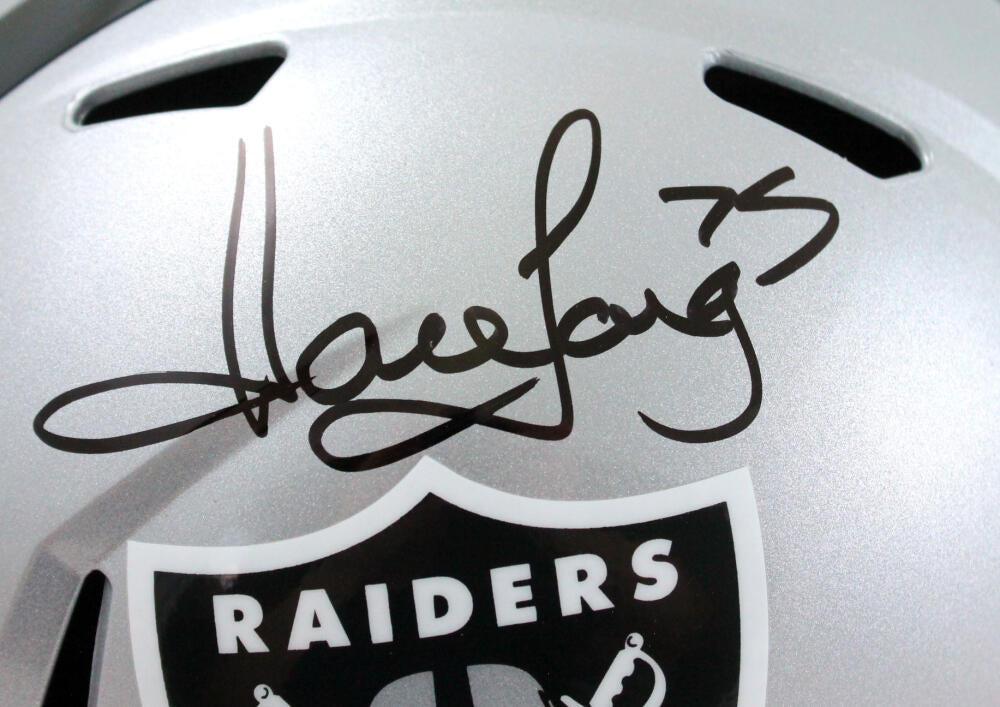 Howie Long Autographed Signed Raiders F/S Flash Speed Helmet Beckett