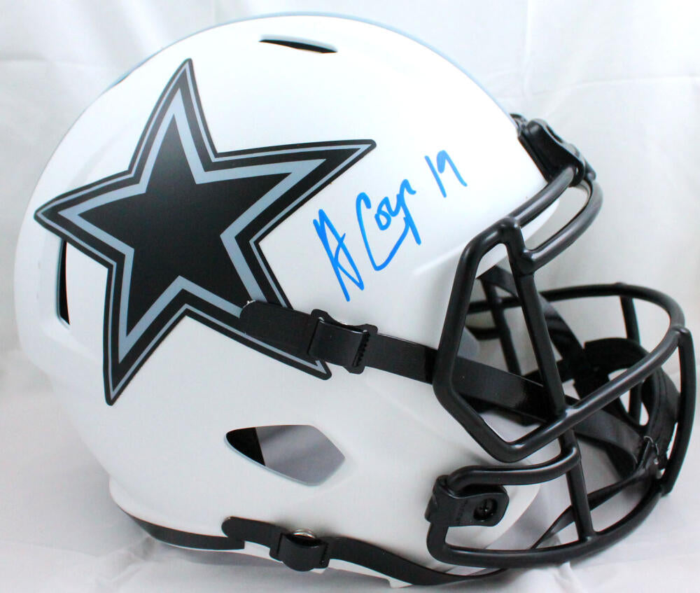 Amari Cooper Signed Dallas Cowboys Lunar Speed Mini Helmet-Beckett W  Hologram *Blue