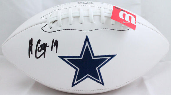 Amari Cooper Autographed Dallas Cowboys Wilson Logo Football-Beckett W Hologram *Black