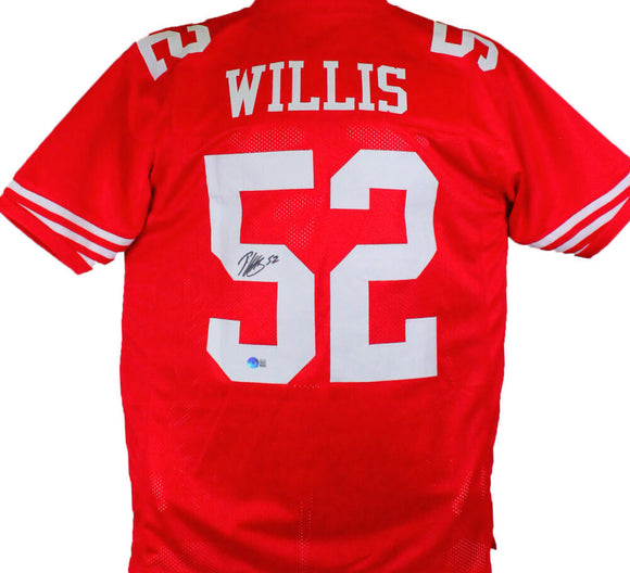 Patrick Willis Autographed Red Pro Style Jersey-Beckett W Hologram *Black