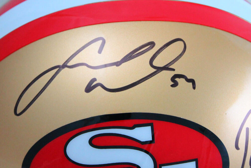 Fred Warner/Patrick Willis Signed F/S San Francisco 49ers Helmet-Beckett W  Hologram