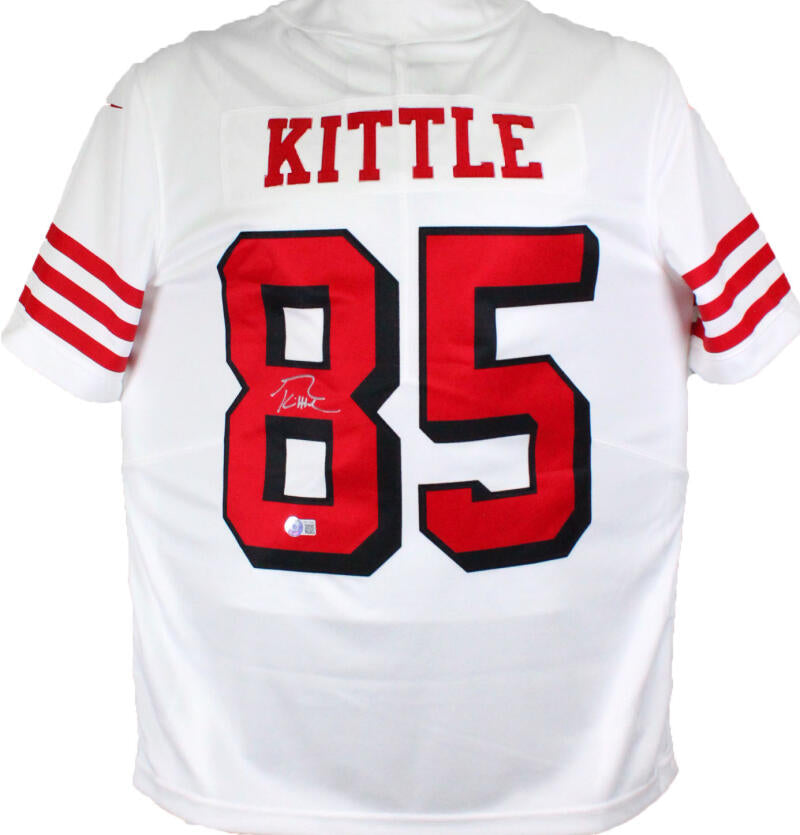 The Jersey Source George Kittle Signed San Francisco 49ers White Nike 75th Anniversary Vapor Limited Jersey-Beckett W Hologram