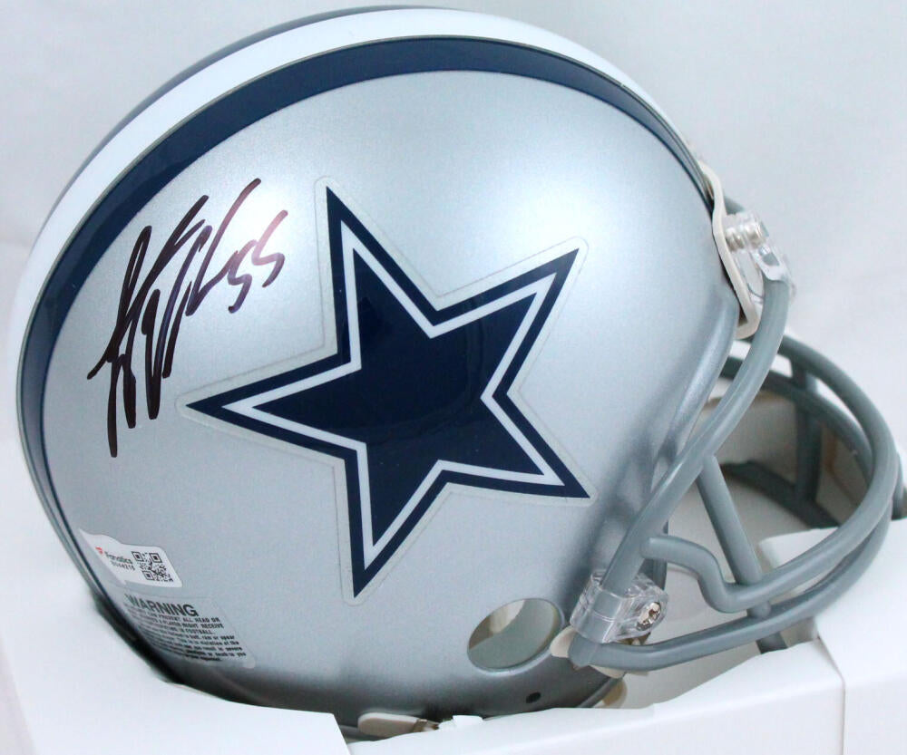 Leighton Vander Esch Dallas Cowboys Autographed Riddell Lunar Eclipse Speed Mini Helmet