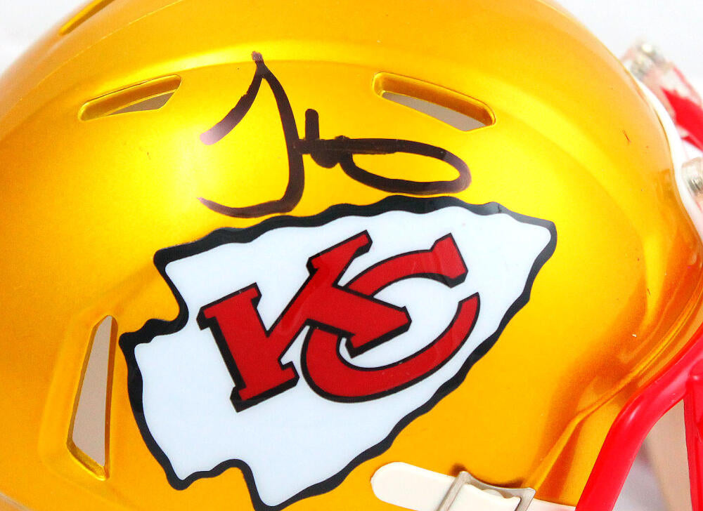 Tyreek Hill Autographed Kansas City Chiefs Speed Mini Helmet Beckett  Witnessed