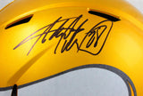 Adrian Peterson Autographed Vikings F/S Flash Speed Helmet-Beckett W Hologram *Black