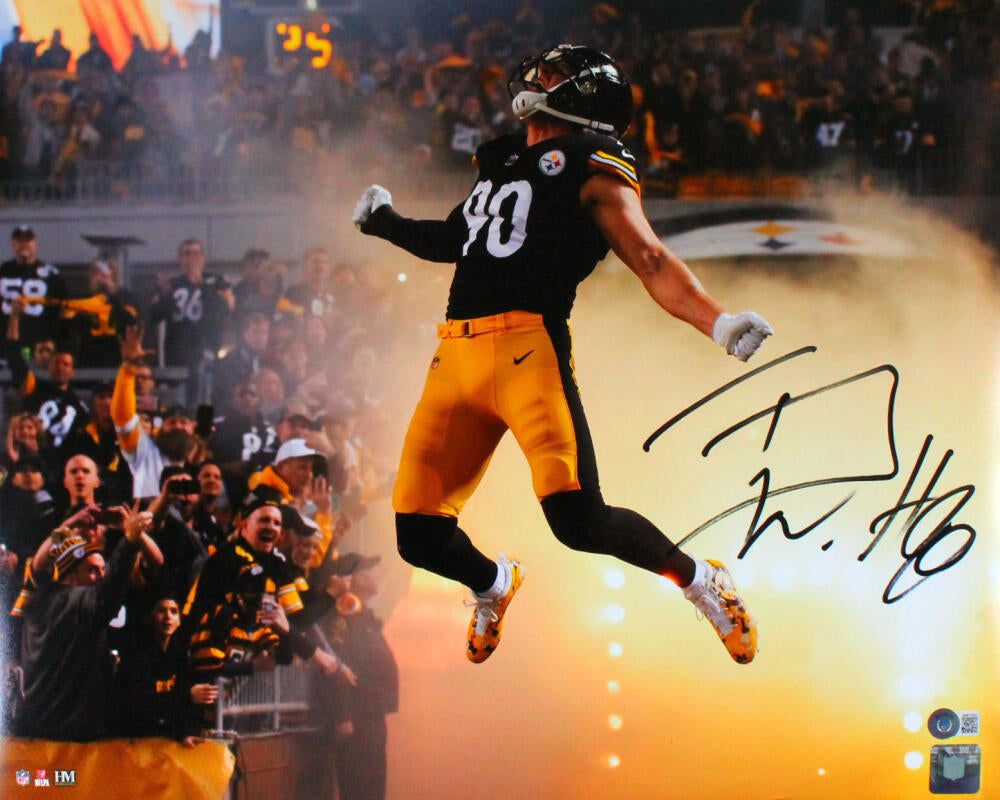 TJ Watt Autographed/Signed Pittsburgh Steelers 16×20 Photo Beckett – Denver  Autographs