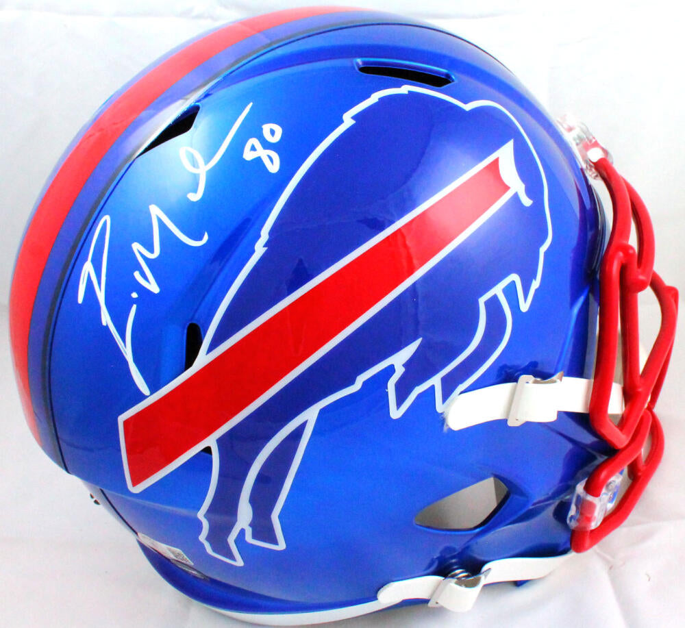 Eric Moulds Autographed Buffalo Bills F/S Flash Speed Helmet-Beckett W –  The Jersey Source