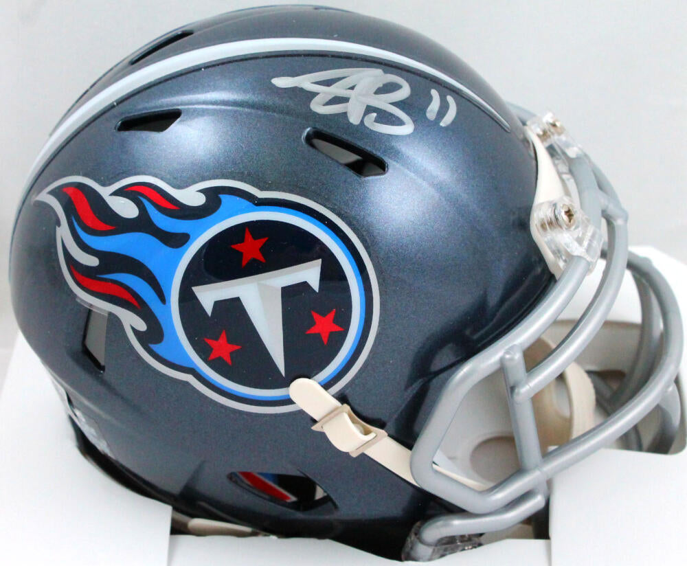 AJ Brown Autographed Tennessee Titans Speed Mini Helmet-Beckett W