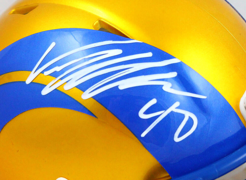 Von Miller Autographed Los Angeles Rams Flash Speed Mini Helmet-Becket –  The Jersey Source