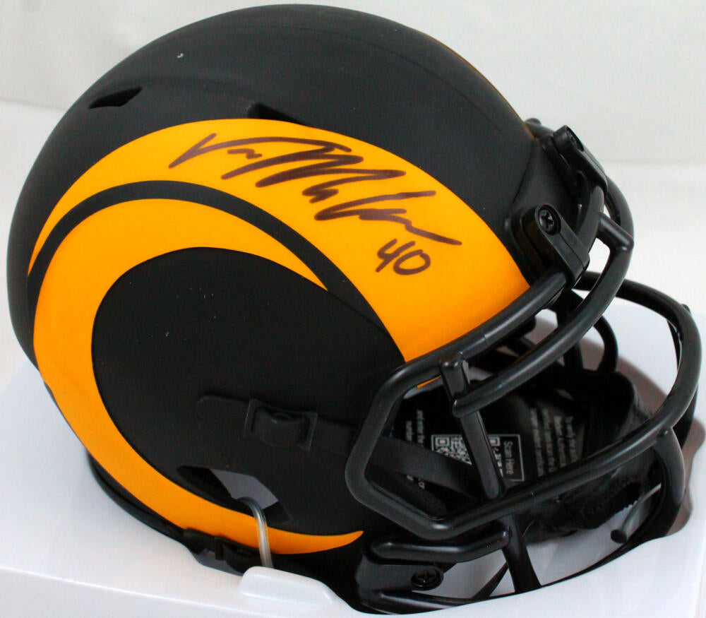 Von Miller Autographed Los Angeles Rams Eclipse Speed Mini Helmet-Beck –  The Jersey Source