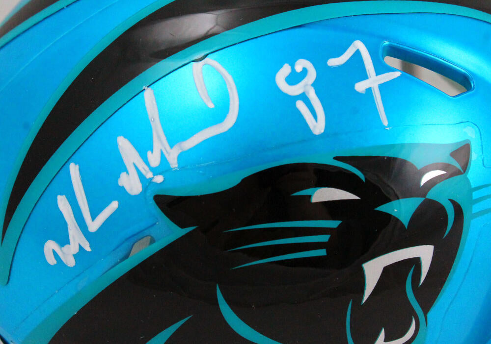 Muhsin Muhammad Autographed Carolina Panthers Flash Speed Mini