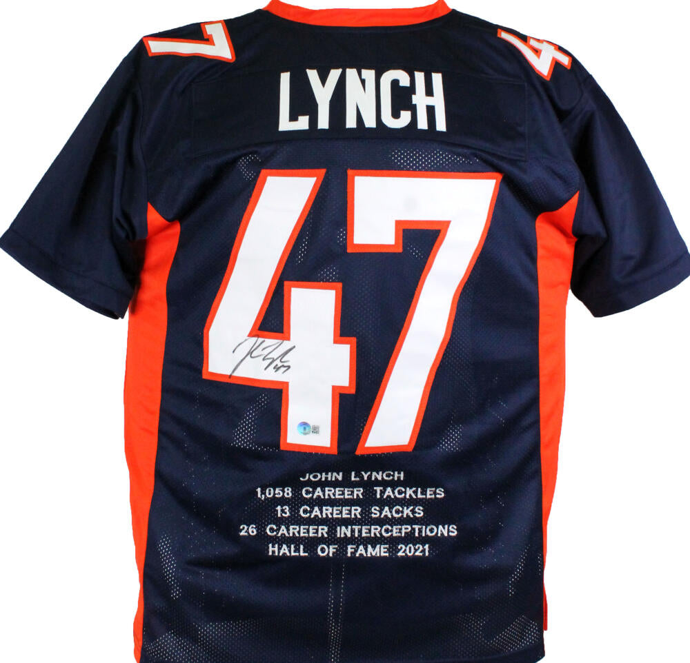 NFL Denver Broncos John Lynch Authentic White Jersey 